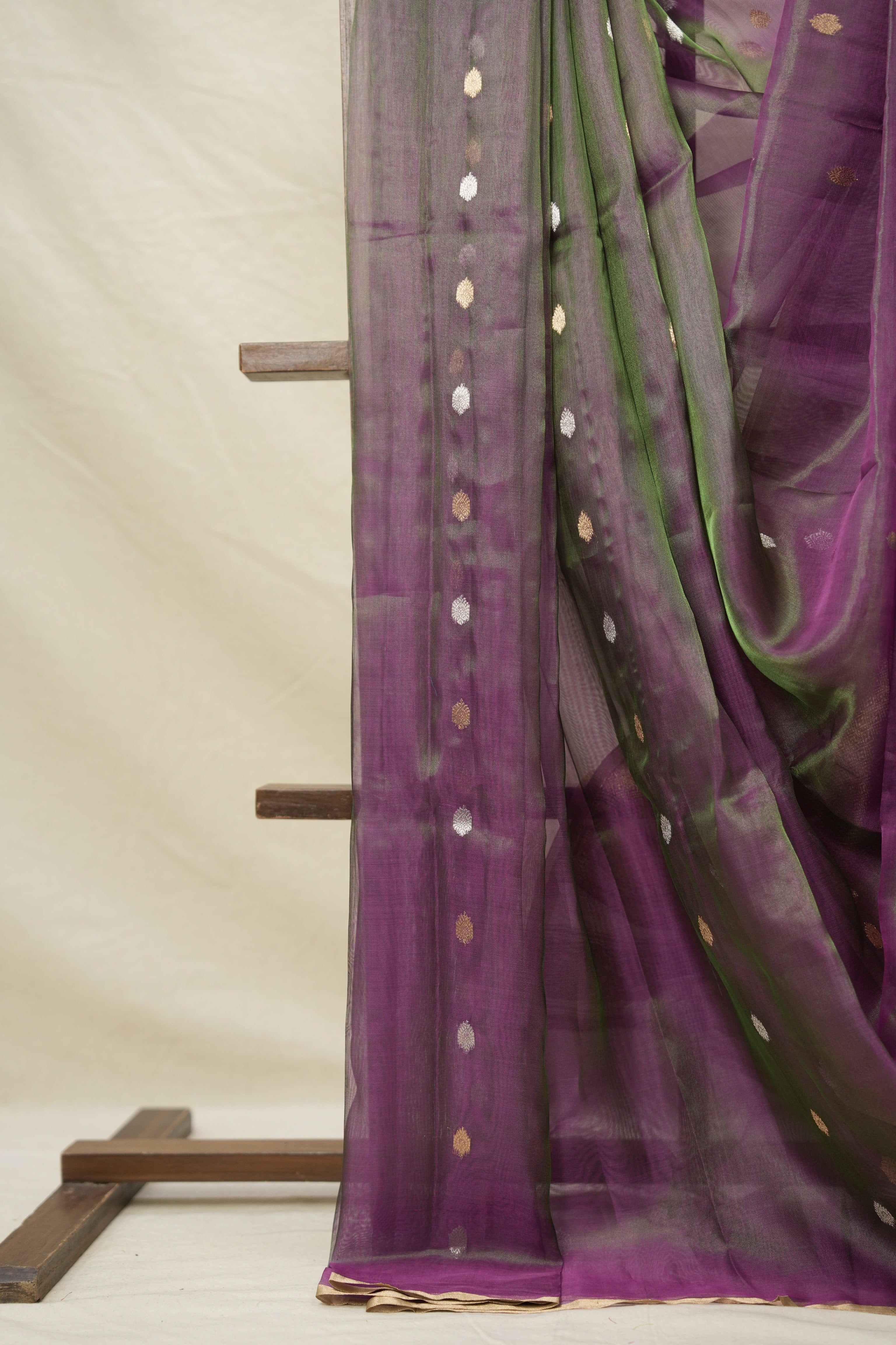 Two Tone Purple Tissue Banarasi Silk Saree - SRTTPTBSS28