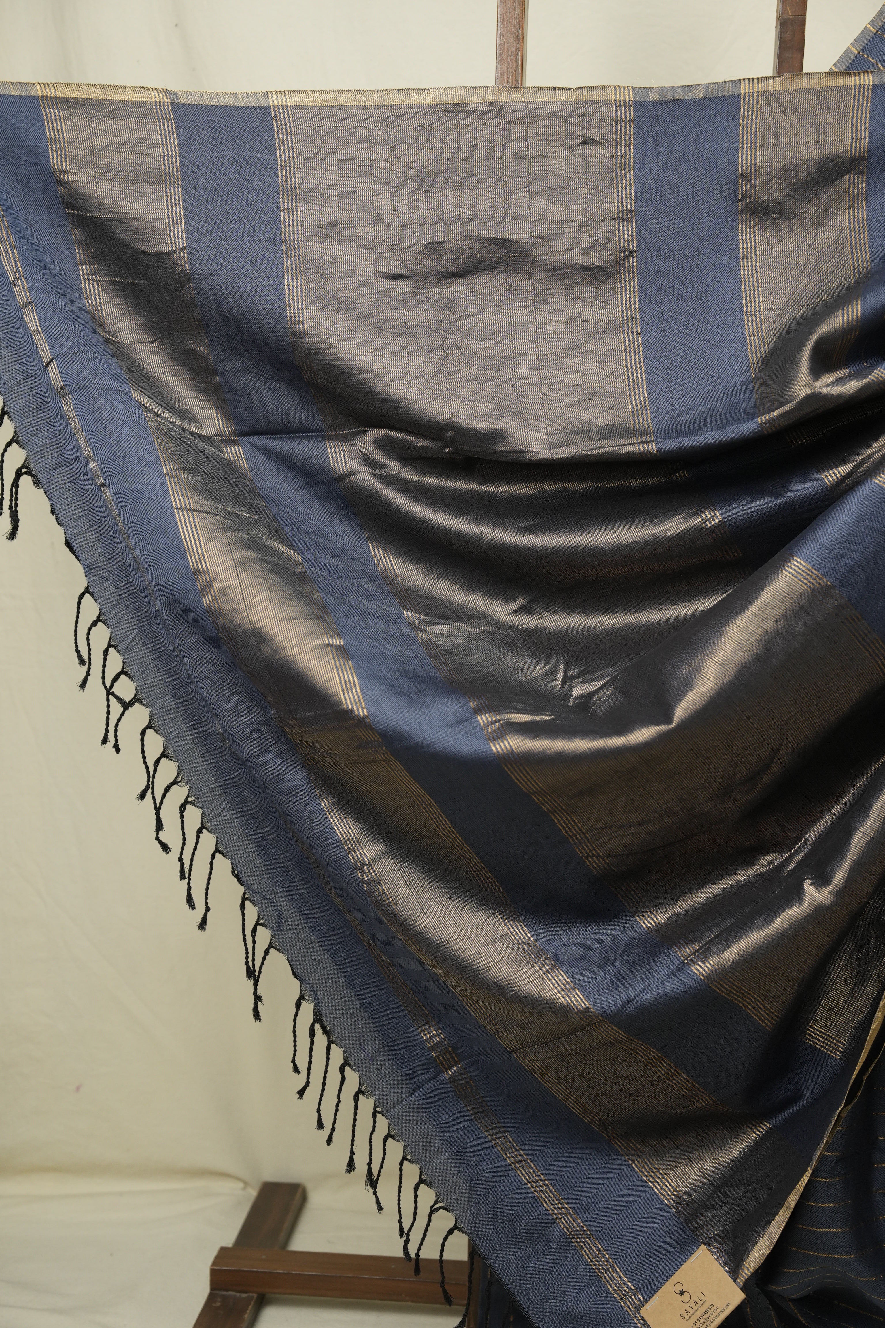 Grey Maheshwari Saree - SRGMS1210
