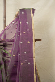 Two Tone Purple Tissue Banarasi Silk Saree - SRTTPTBSS28