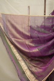 Two Tone Purple Tissue Banarasi Silk Saree - SRTTPTBSS28