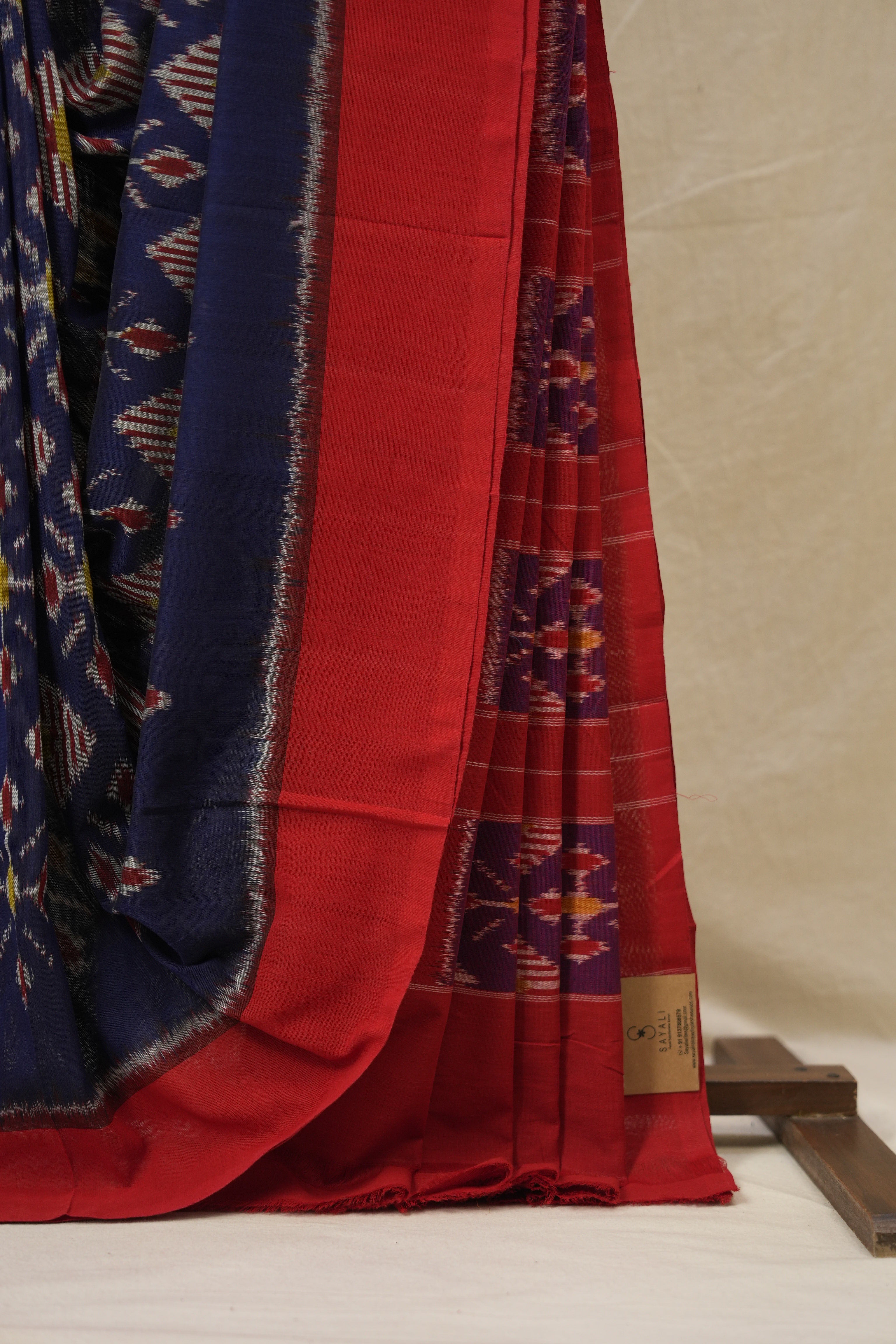 Nevy Blue Pochampalli Cotton Ikat Saree - SRNBPCIS670