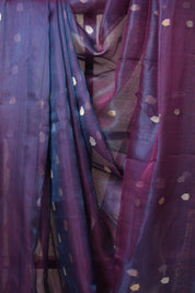 Blue-Rani Pink Tissue Banarasi Silk Saree - SRBRPTBSS29