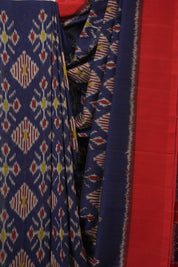 Nevy Blue Pochampalli Cotton Ikat Saree - SRNBPCIS670