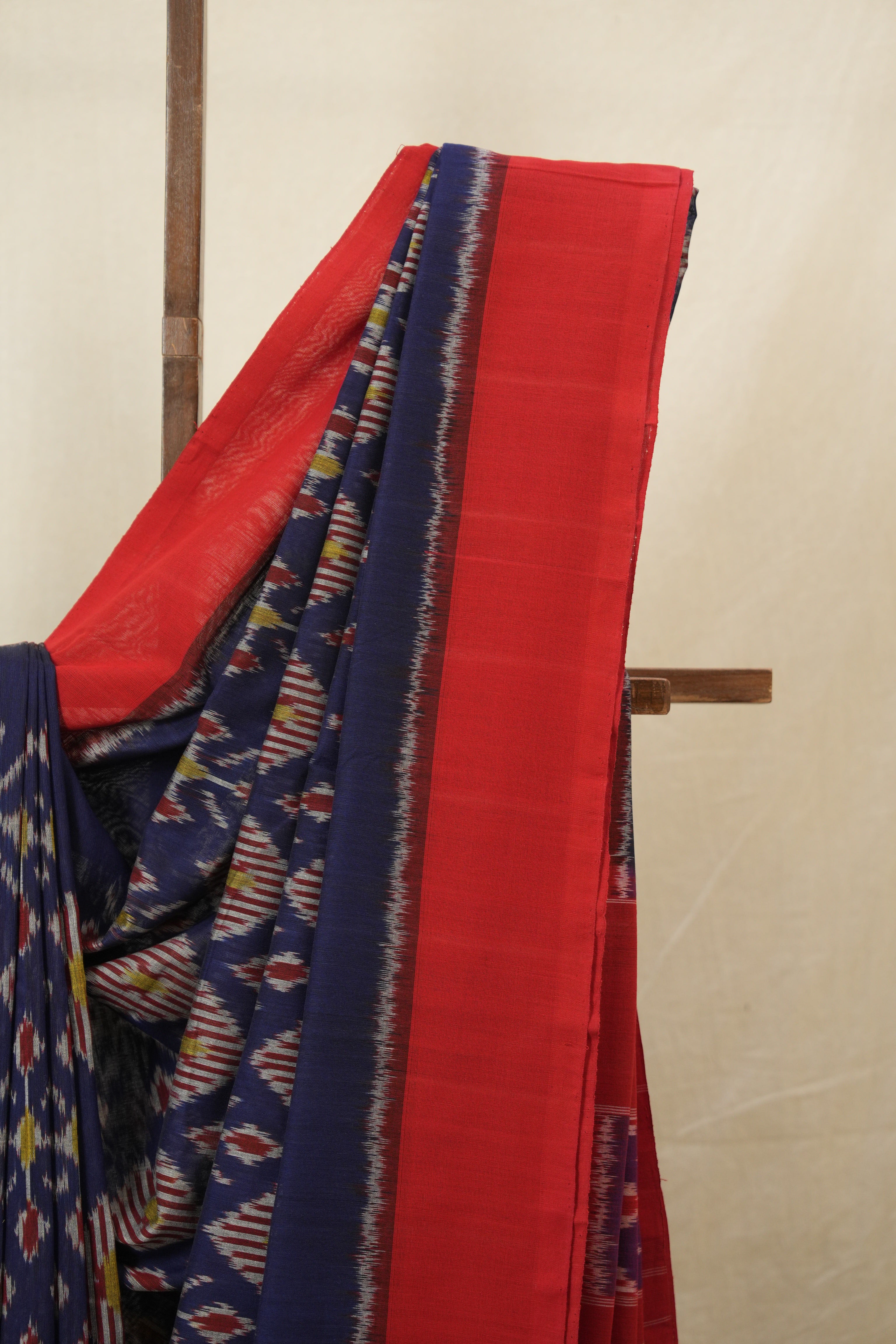 Nevy Blue Pochampalli Cotton Ikat Saree - SRNBPCIS670