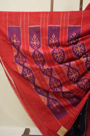 Nevy Blue Pochampalli Cotton Ikat Saree - SRNBPCIS670
