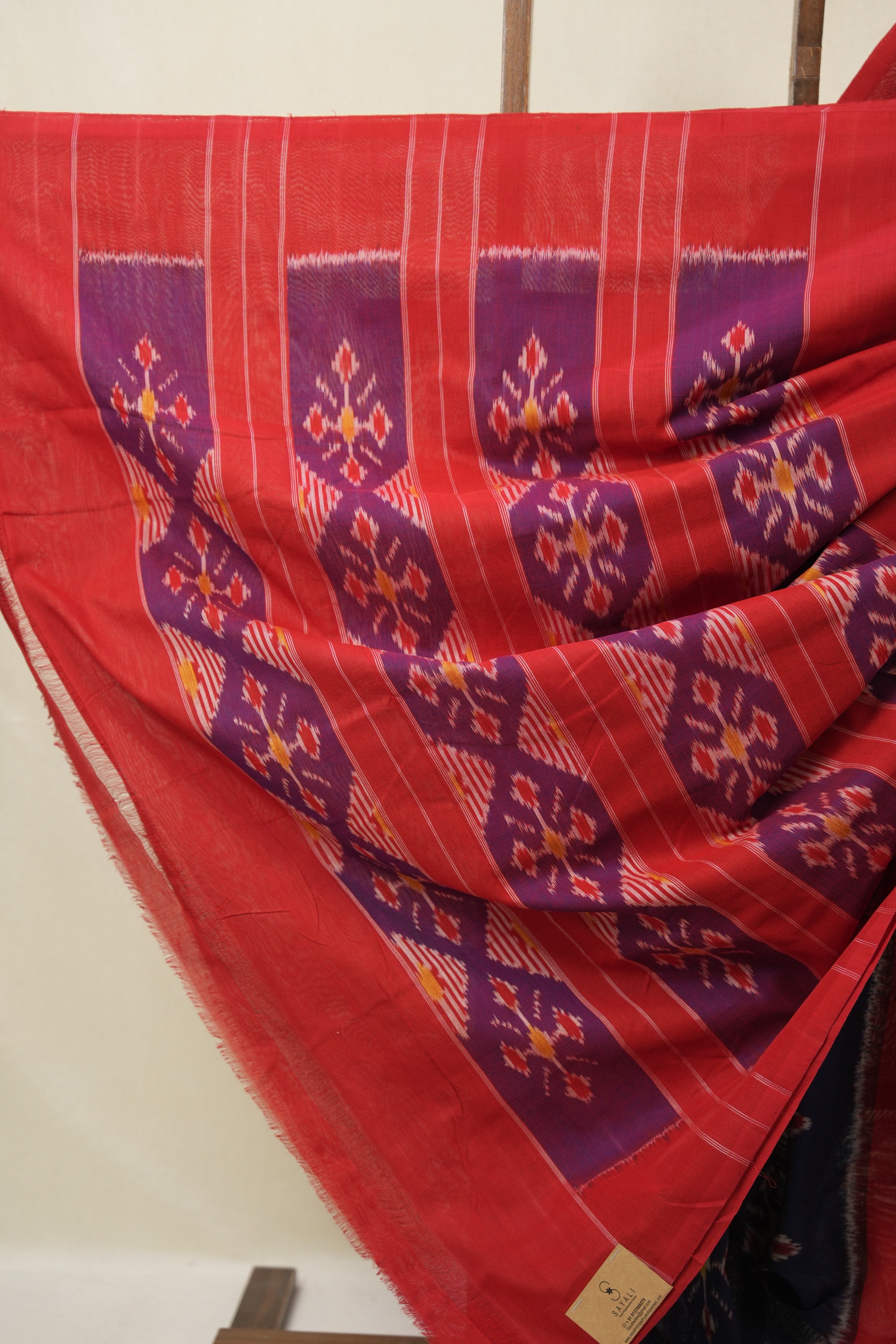 Nevy Blue Pochampalli Cotton Ikat Saree - SRNBPCIS670