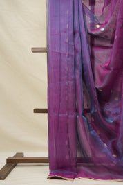 Blue-Purple Tissue Banarasi Silk Saree - SRBPTBSS30