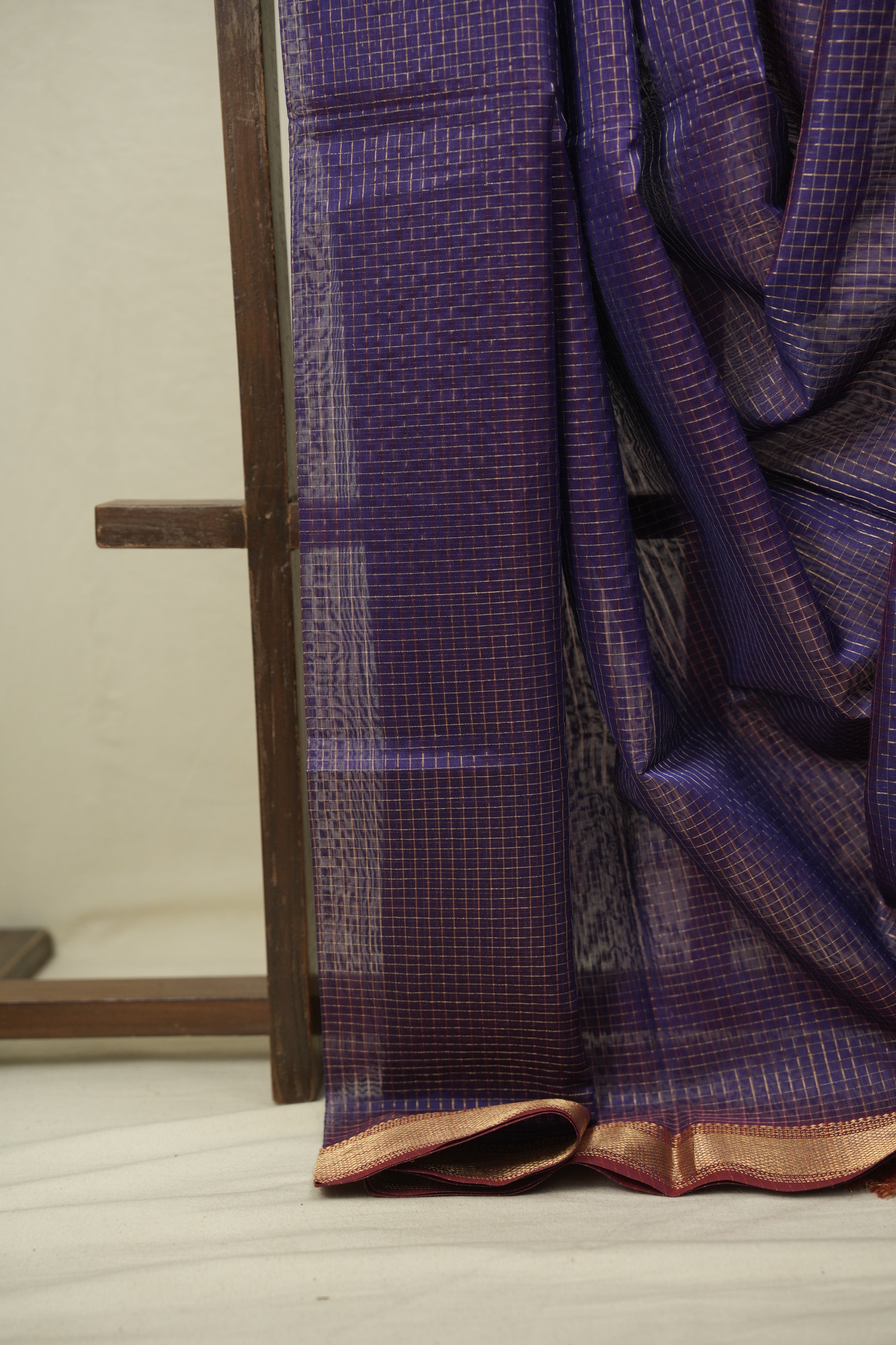 Blue Maheshwari Saree - SRBMS1194