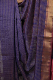 Blue Maheshwari Saree - SRBMS1194