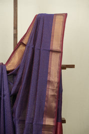 Blue Maheshwari Saree - SRBMS1194