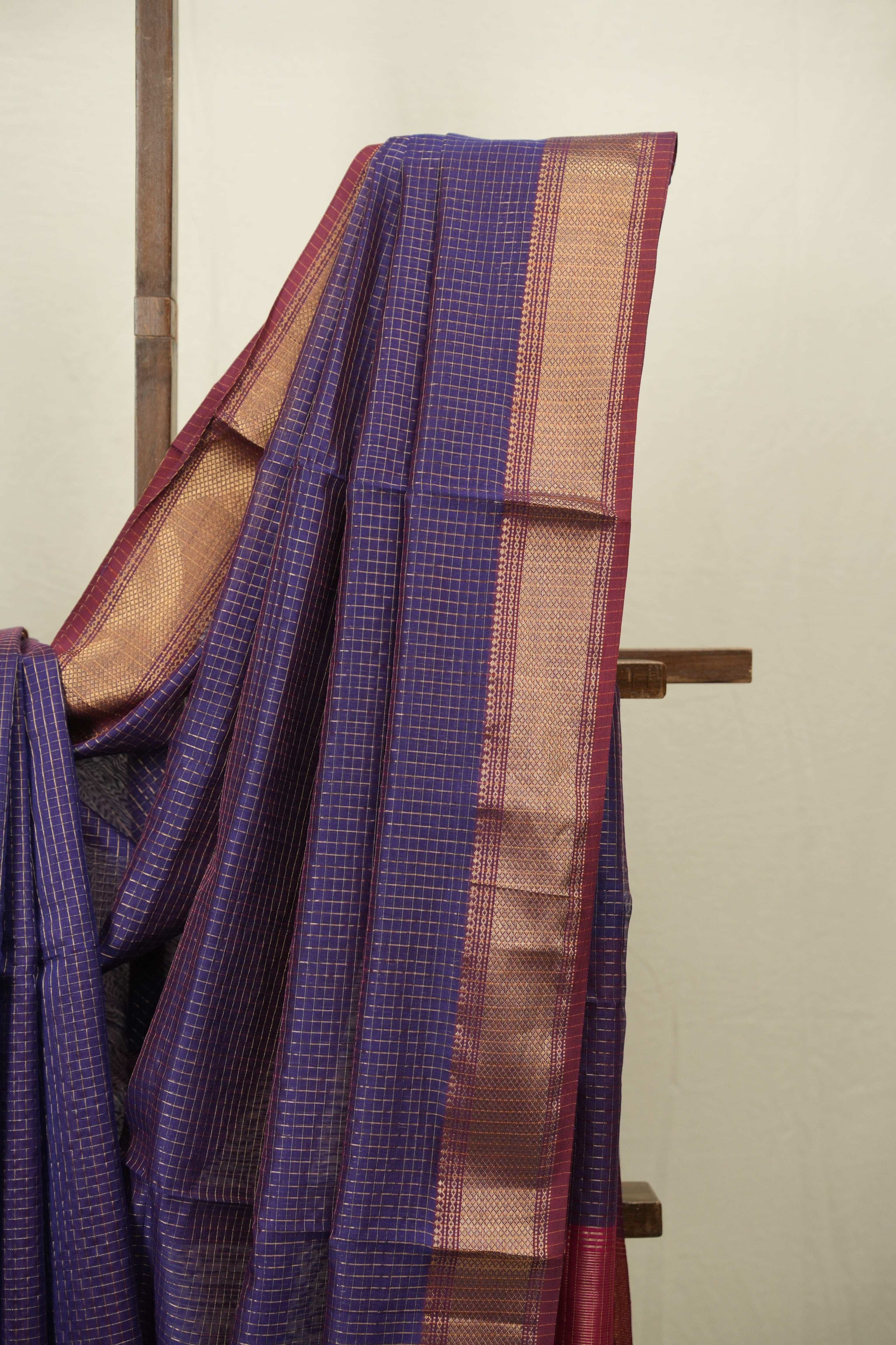 Blue Maheshwari Saree - SRBMS1194
