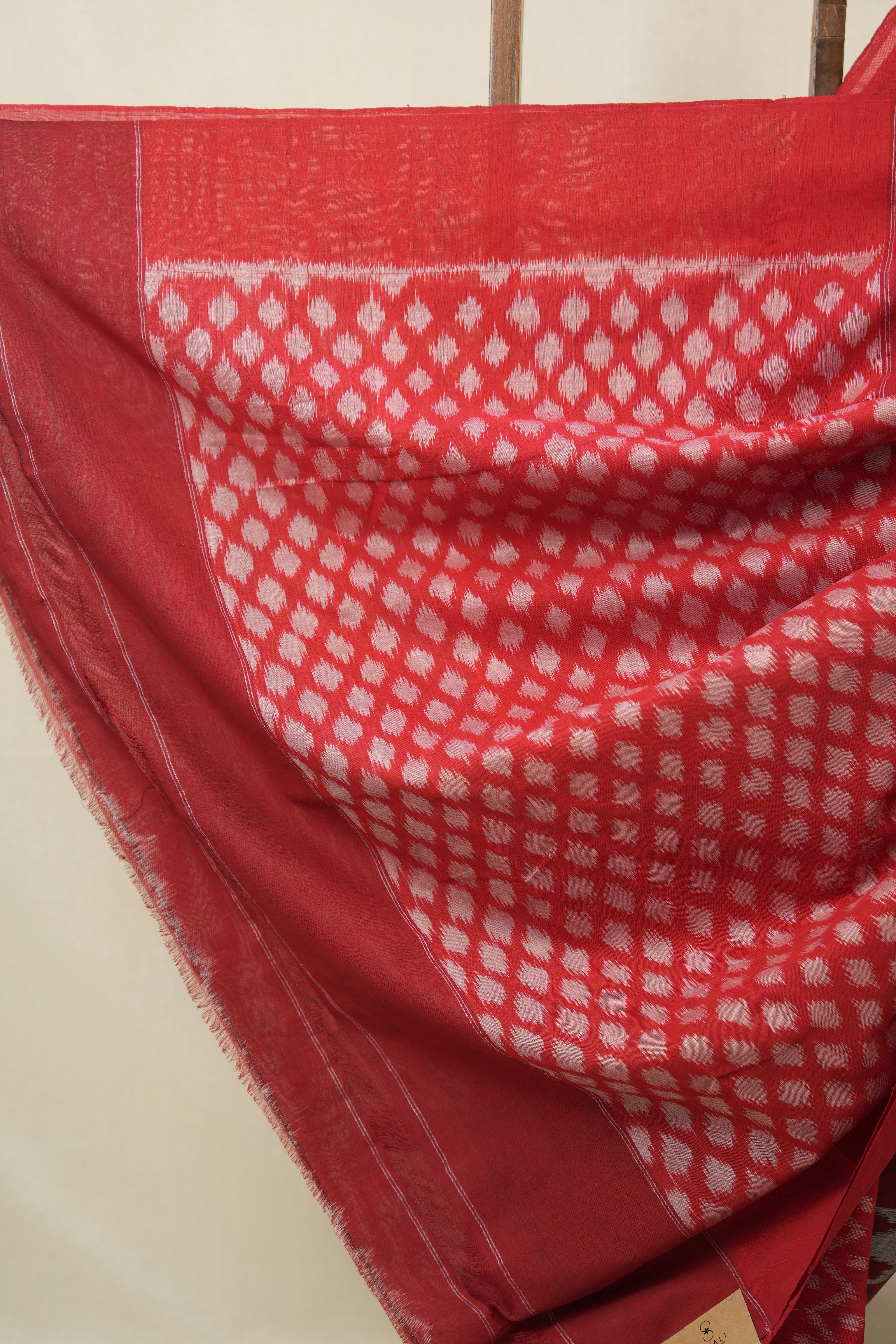 Maroon Pochampalli Cotton Ikat Saree - SRMPCIS671