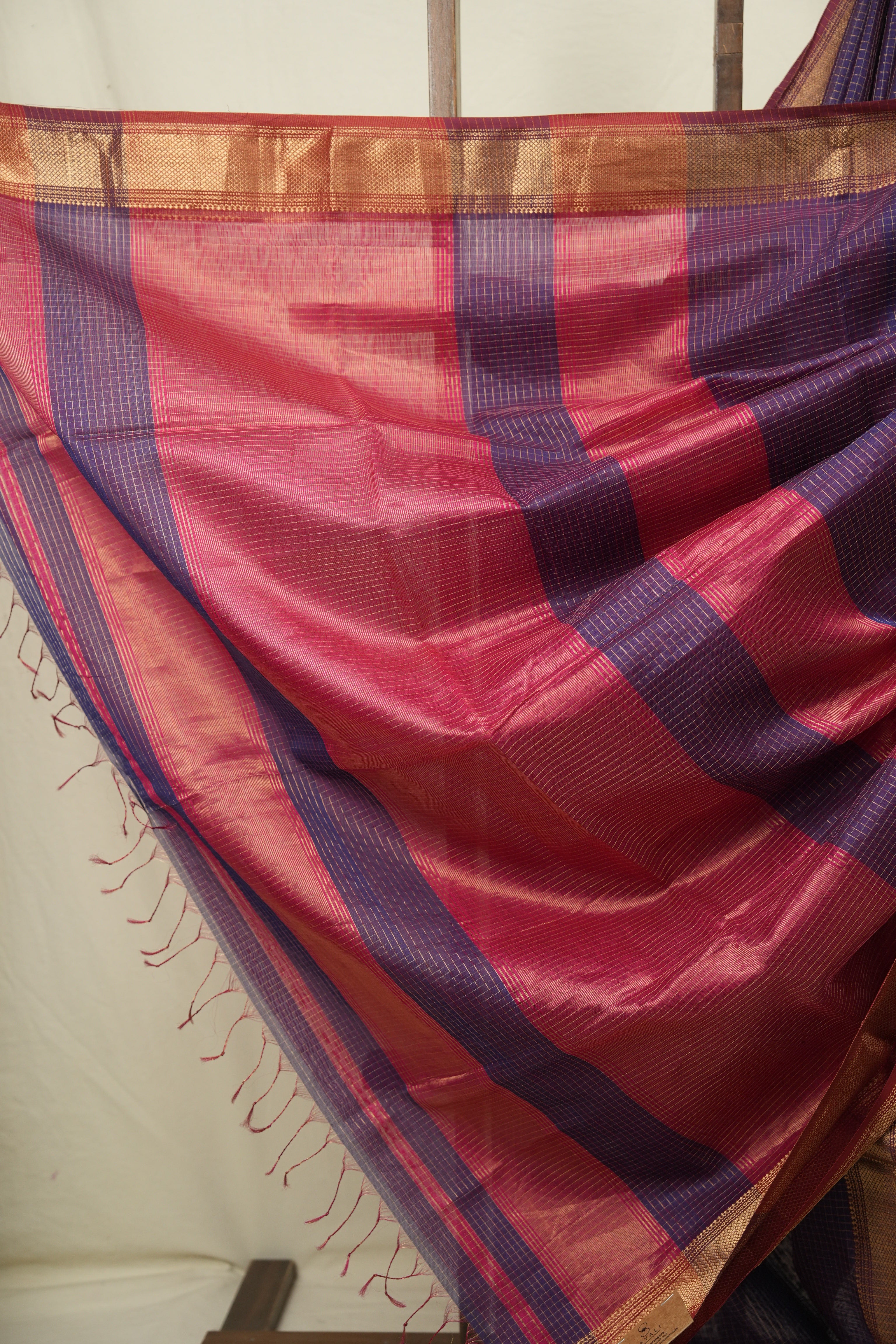 Blue Maheshwari Saree - SRBMS1194