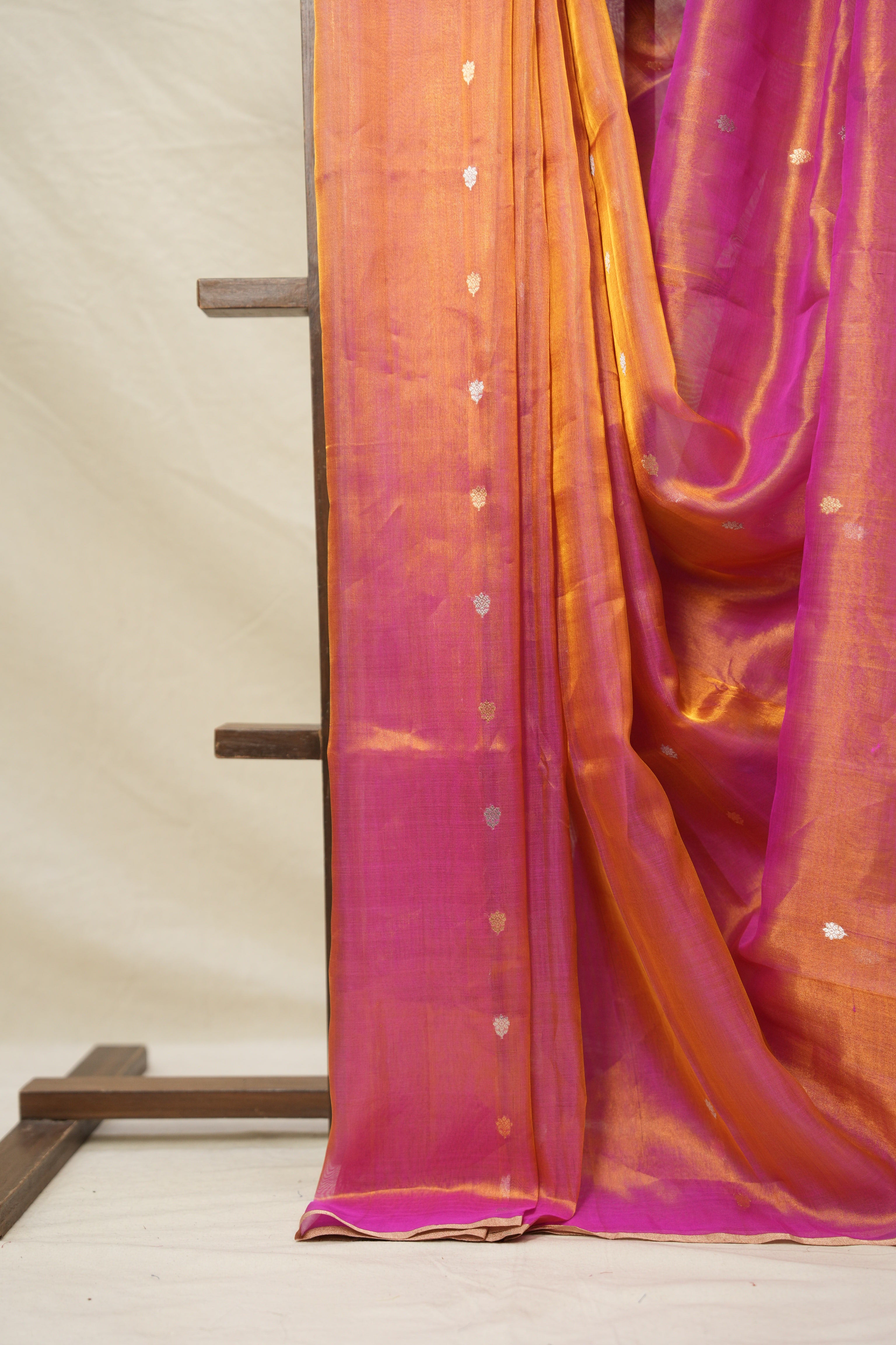 Two Tone Pink Tissue Banarasi Silk Saree - SRTTPTBSS23