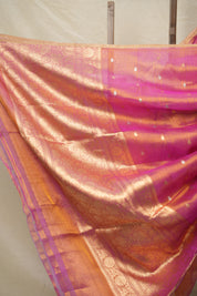 Two Tone Pink Tissue Banarasi Silk Saree - SRTTPTBSS23