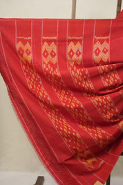 Off-White Pochampalli Cotton Ikat Saree - SROWPCIS653