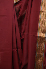Maroon Maheshwari Saree - SRMMS1188