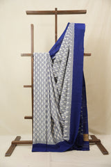 Light Blue Pochampalli Cotton Ikat Saree - SRLBPCIS668
