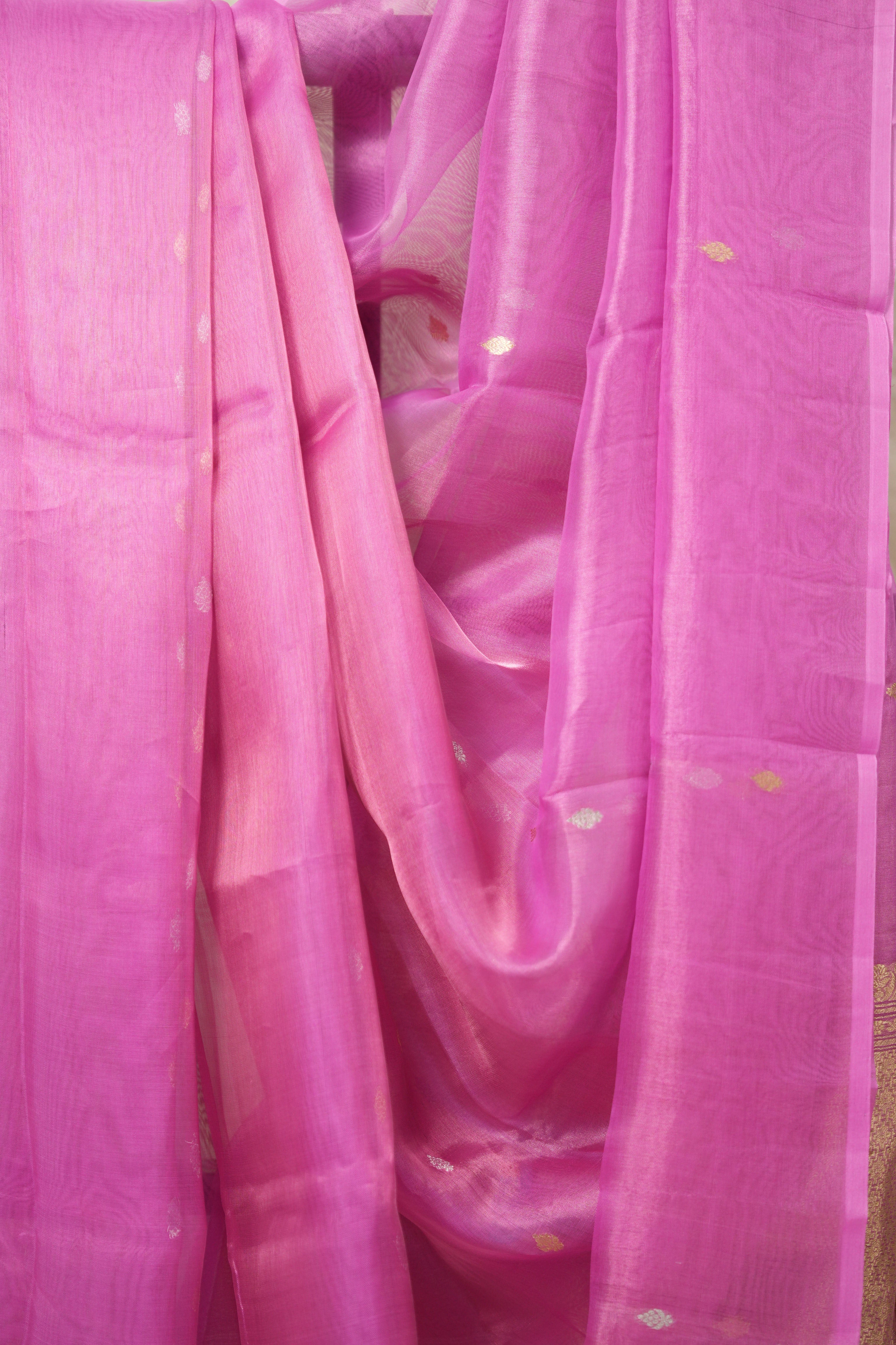 Pink Tissue Banarasi Silk Saree - SRPTBSS24
