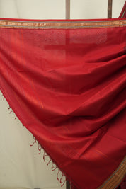 Maroon Maheshwari Saree - SRMMS1188