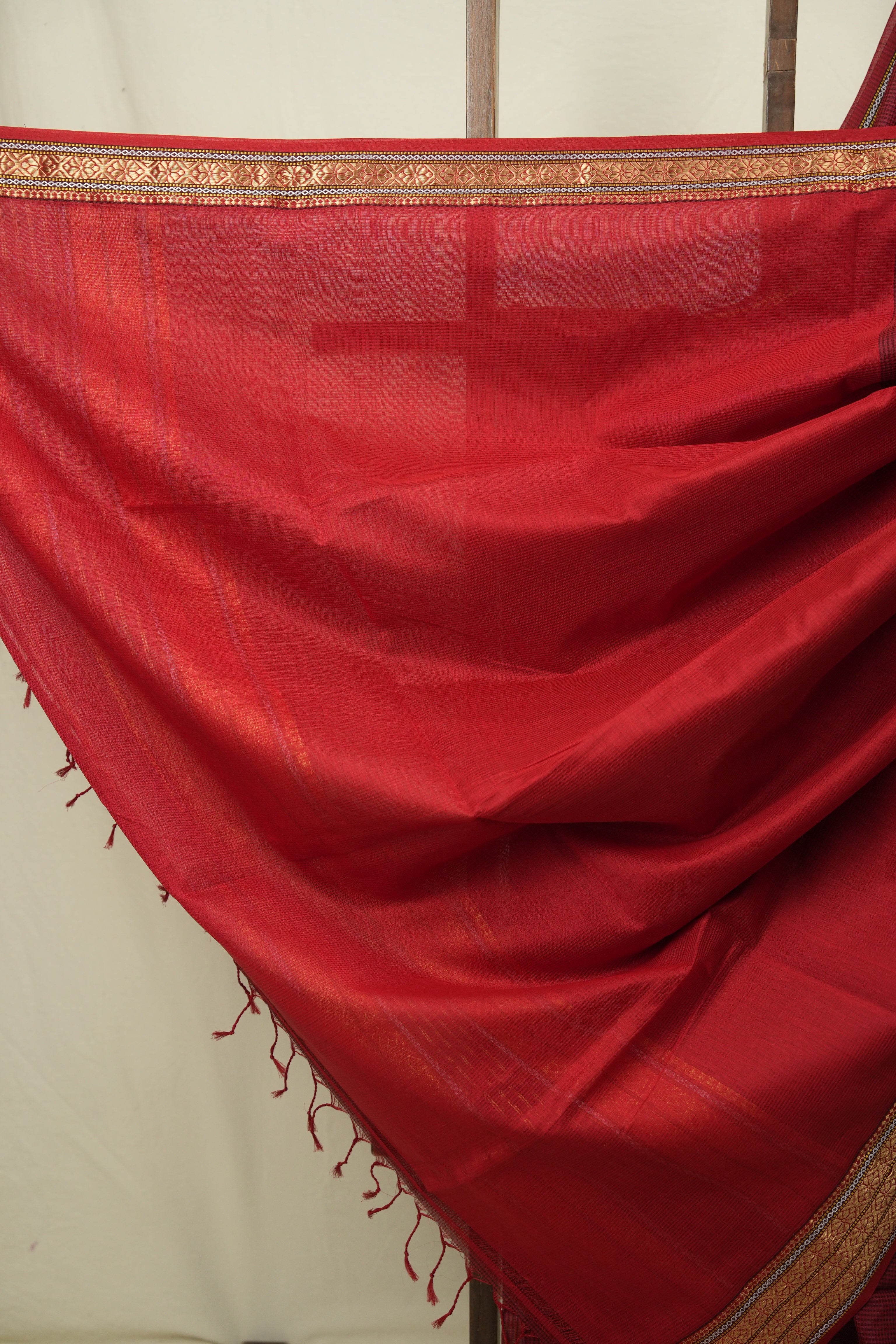 Maroon Maheshwari Saree - SRMMS1188