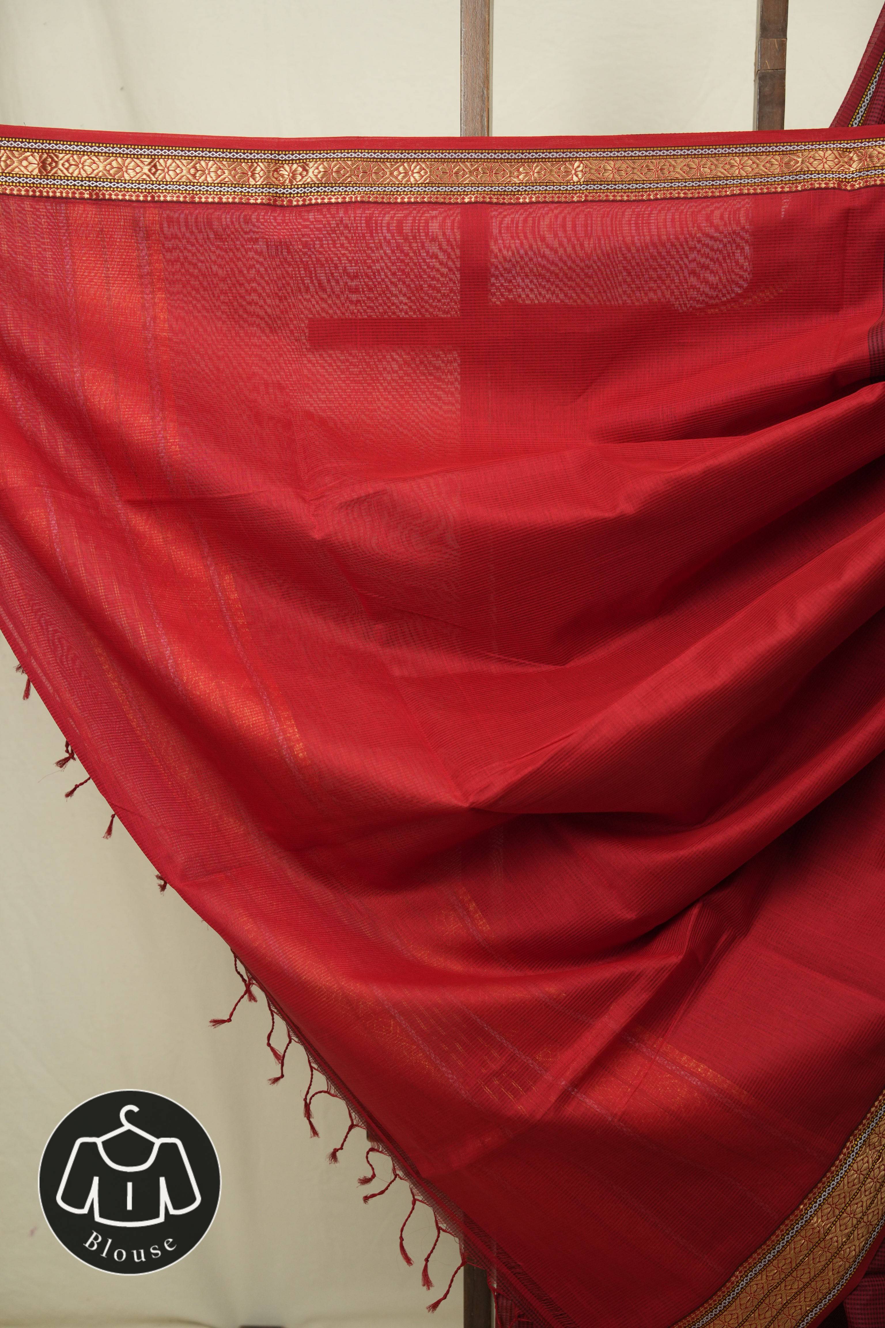 Maroon Maheshwari Saree - SRMMS1188