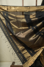 Black Maheshwari Saree - SRBMS1180