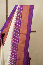 White Pochampalli Silk Ikat Saree - SRWPSIS311