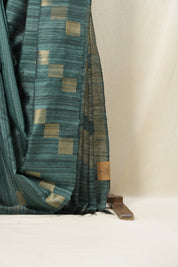 Teal Green Raw Silk Saree - SRTGRSS527