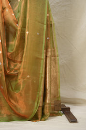 Copper Green Tissue Banarasi Silk Saree - SRCGTBSS10