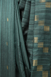 Teal Green Raw Silk Saree - SRTGRSS527