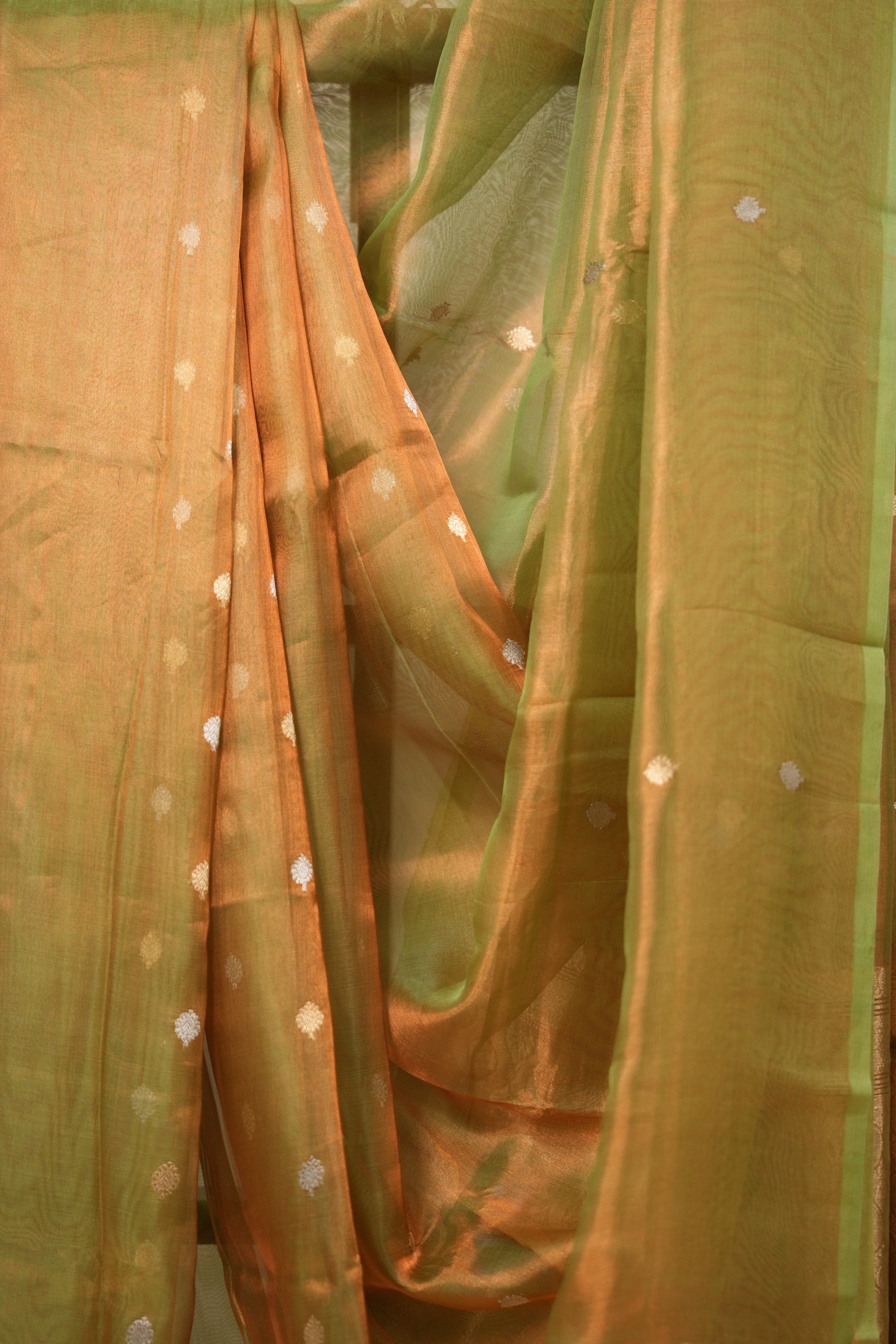 Copper Green Tissue Banarasi Silk Saree - SRCGTBSS10
