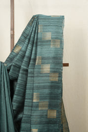 Teal Green Raw Silk Saree - SRTGRSS527