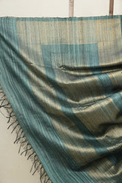 Teal Green Raw Silk Saree - SRTGRSS527