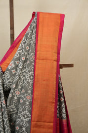 Grey Pochampalli Silk Ikat Saree - SRGPSIS312