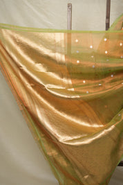 Copper Green Tissue Banarasi Silk Saree - SRCGTBSS10