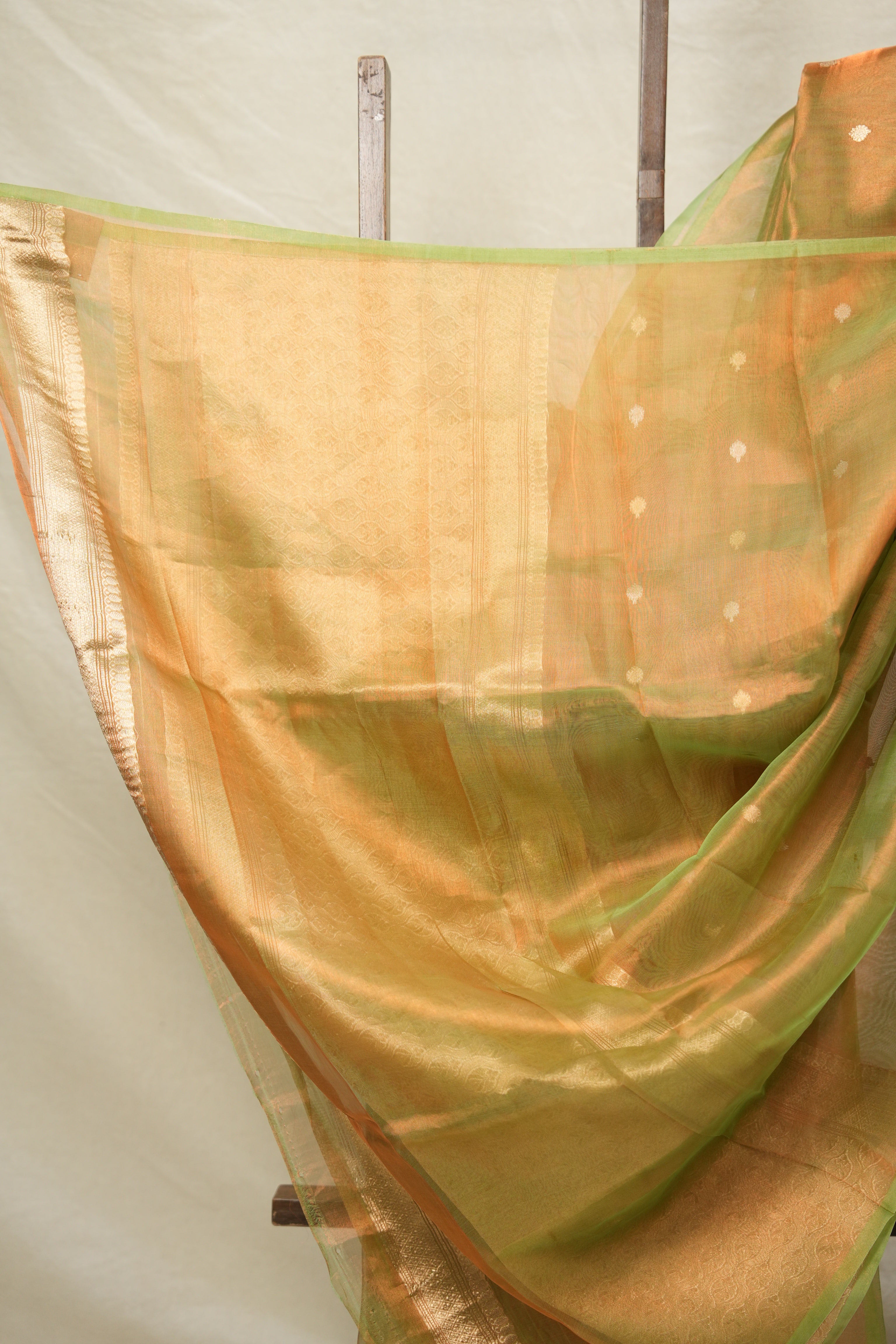 Copper Green Tissue Banarasi Silk Saree - SRCGTBSS10