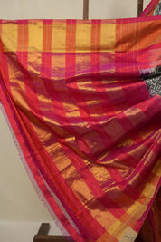 Grey Pochampalli Silk Ikat Saree - SRGPSIS312