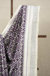 Grey Purple Pochampalli Silk Ikat Saree - SRGPPSIS297