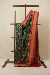 Green Pochampalli Silk Ikat Saree - SRGPSIS310