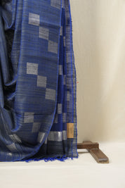 Blue Raw Silk Saree - SRBRSS592