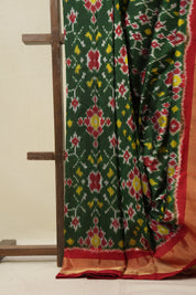 Green Pochampalli Silk Ikat Saree - SRGPSIS310