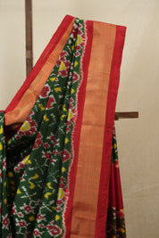 Green Pochampalli Silk Ikat Saree - SRGPSIS310