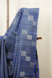 Blue Raw Silk Saree - SRBRSS592