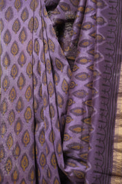 Lavendor HBP Cotton Silk Saree With Maheshwari Border - SRLCSS1258