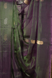 Two Tone Green Tissue Banarasi Silk Saree - SRTTGTBSS11