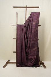 Plum Raw Silk Saree - SRPRSS588