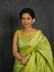 Pista Green Kanjivaram Silk Saree - SRPGKSS1006