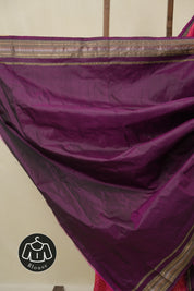 Two Tone Pink Pochampalli Silk Ikat Saree - SRTTPPSIS313