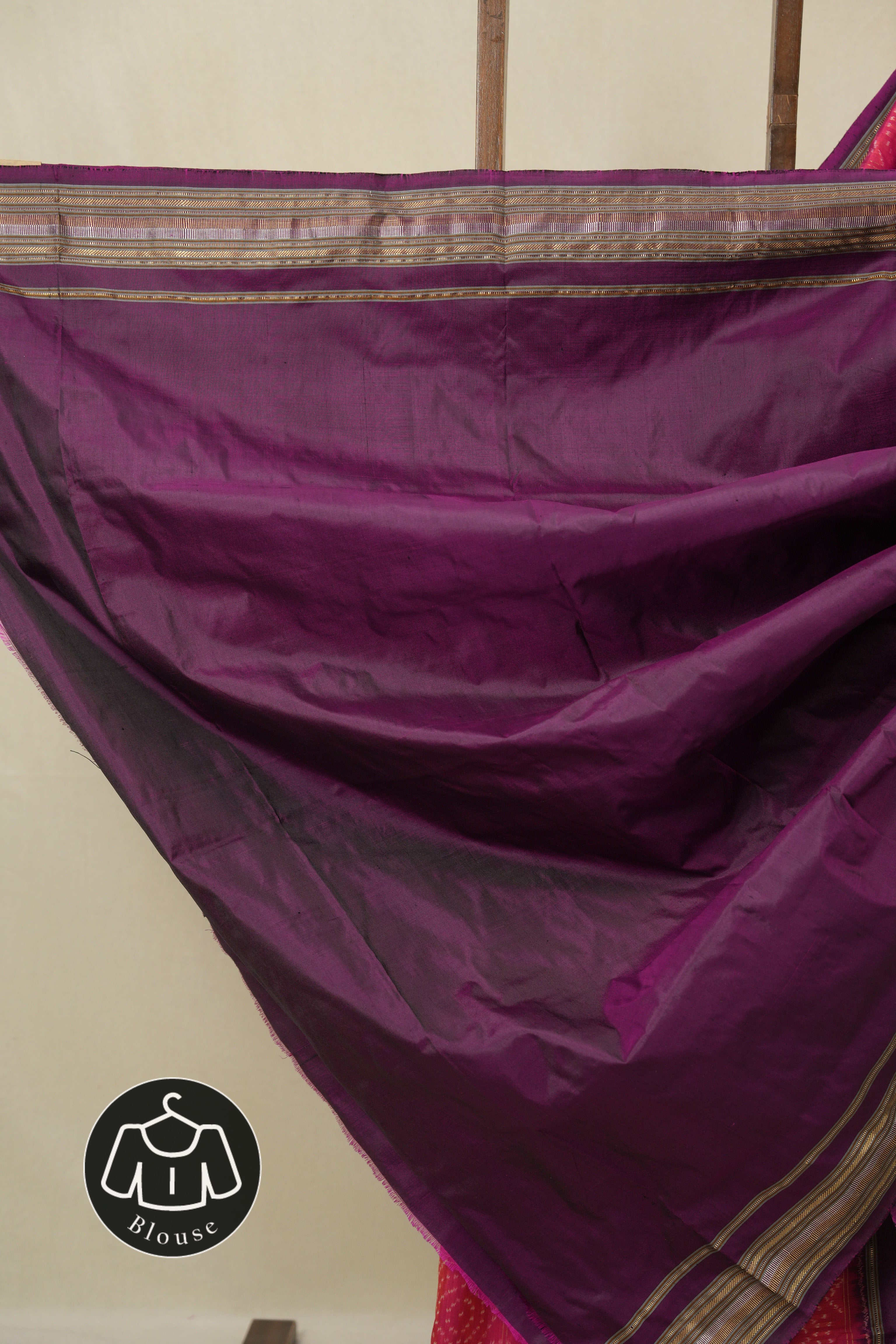 Two Tone Pink Pochampalli Silk Ikat Saree - SRTTPPSIS313